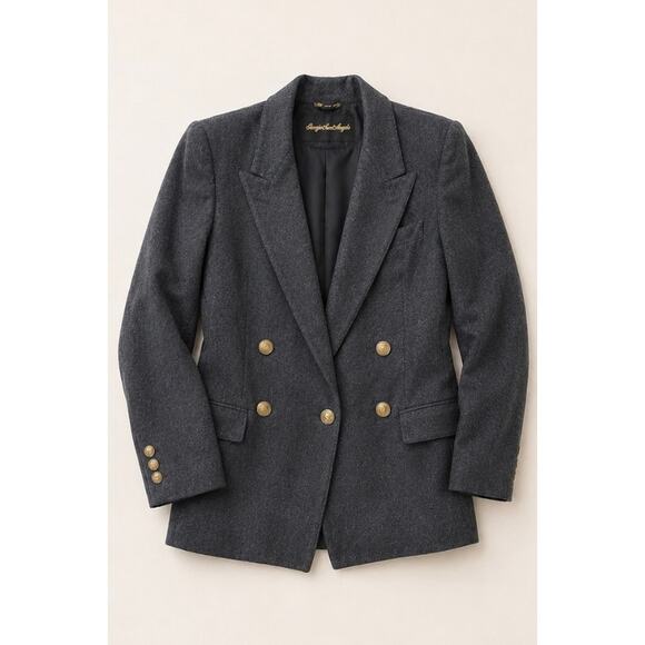 Giorgio Sant'Angelo Jackets & Blazers - Vintage Giorgio Sant’Angelo Wool Blazer Gold Crest Buttons Old Money Paris Chic